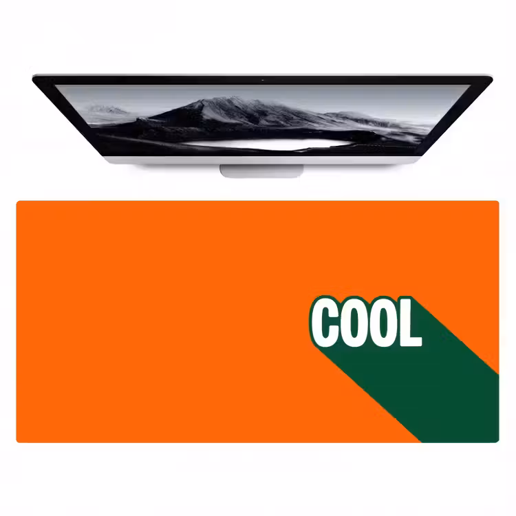 Cool - Oranje - Groen Muismat XXL klein -zzz3d