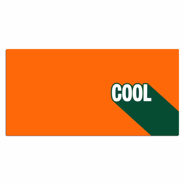 Cool - Oranje - Groen Muismat XXL klein -3d_leeg