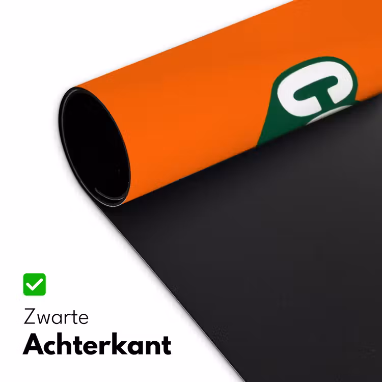 Cool - Oranje - Groen Muismat XXL klein -sfeer2
