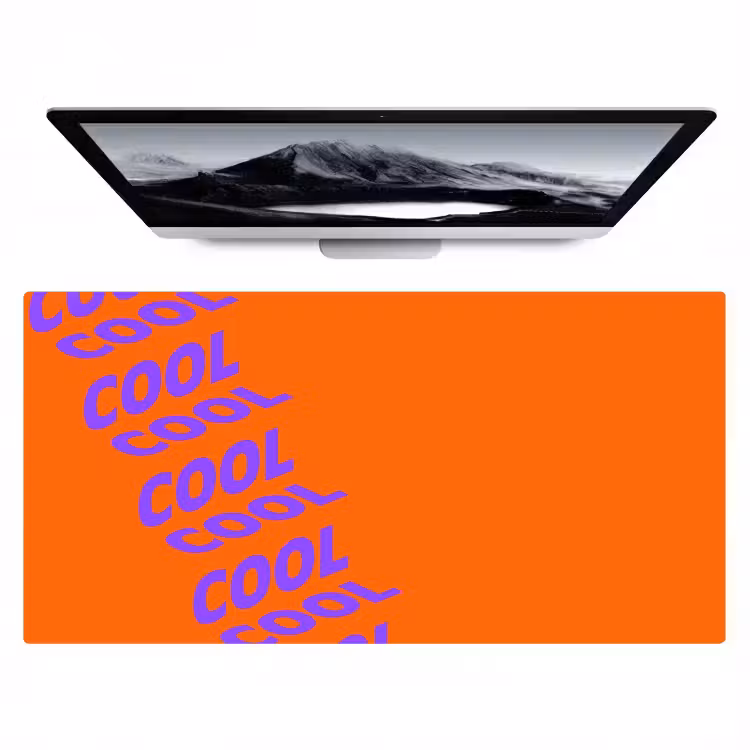 Cool - Paars - Oranje Muismat XXL klein -zzz3d