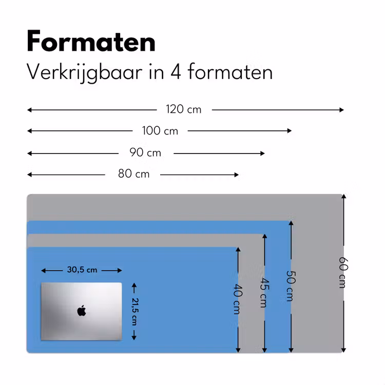 Cornflower - Blue - Blauw Muismat XXL klein 681 -sfeer5