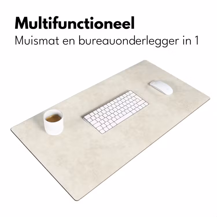 Crème - Egaal - Beton Muismat XXL klein 681 -sfeer4