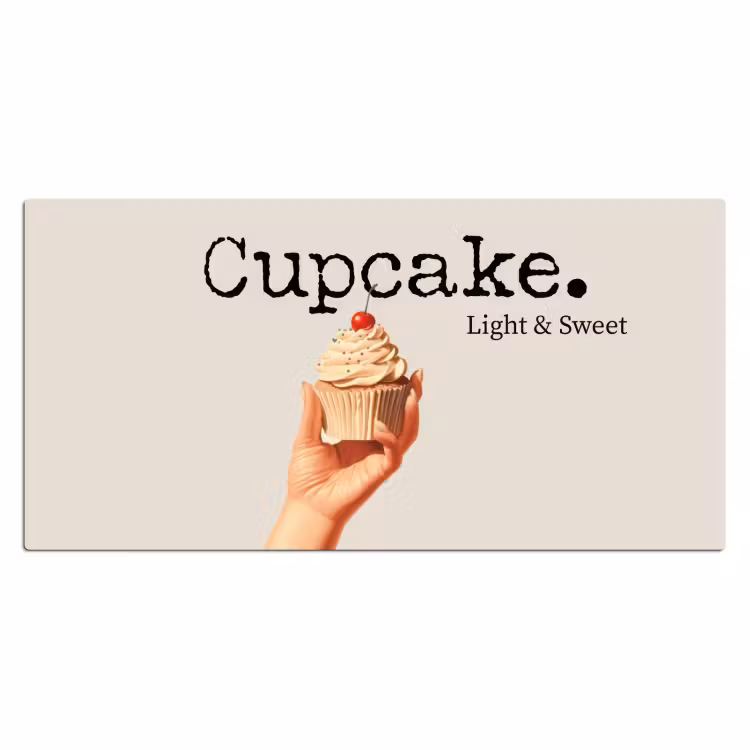 Cupcake - Zoet - Kers Muismat XXL klein -3d_leeg