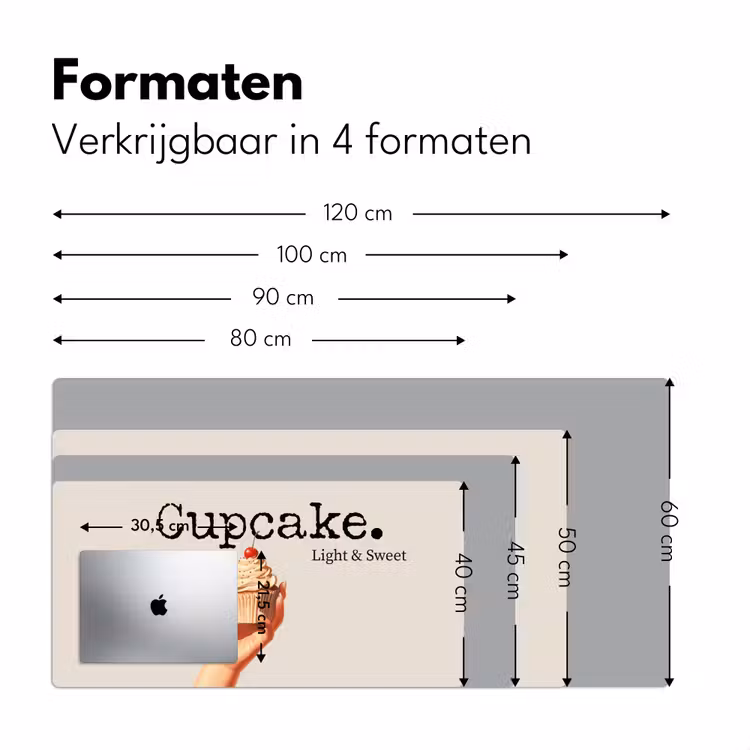 Cupcake - Zoet - Kers Muismat XXL klein -sfeer5