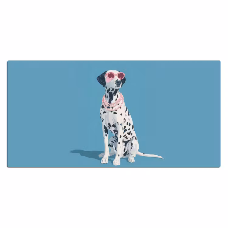 Dalmatiër - Zonnebril - Blauw Muismat XXL klein -3d_leeg