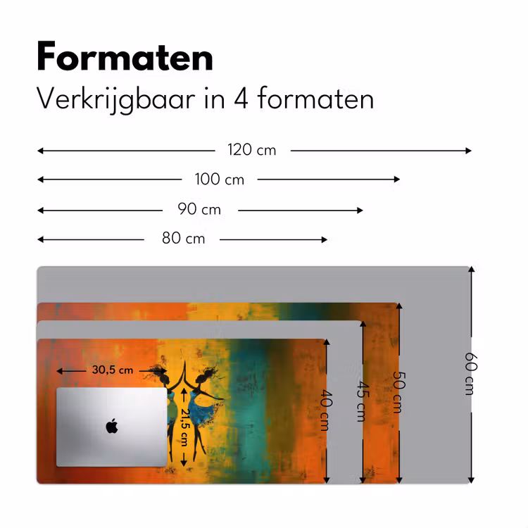 Dansen - Vrouwen - Verfstructuur Muismat XXL klein -sfeer5
