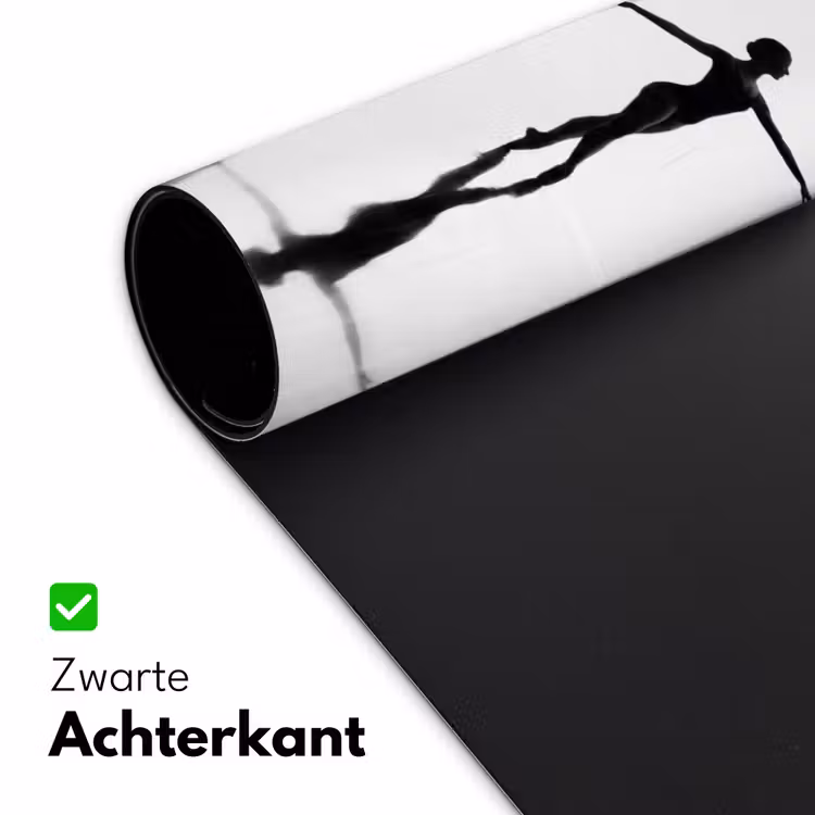 Danser - Silhouette - Kunst - Modern - Zwart-wit Muismat XXL klein -sfeer2