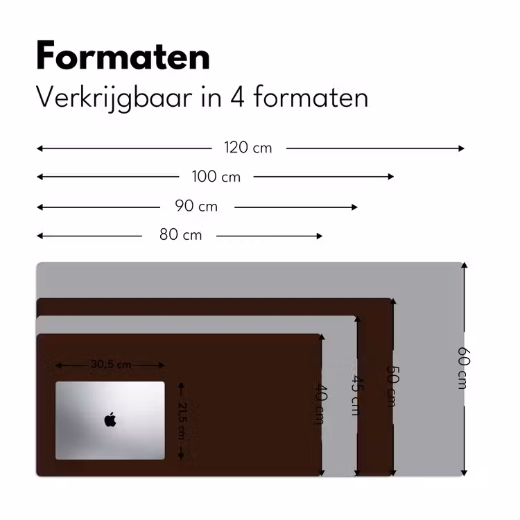 Dark - Chocolate - Bruin Muismat XXL klein 681 -sfeer5