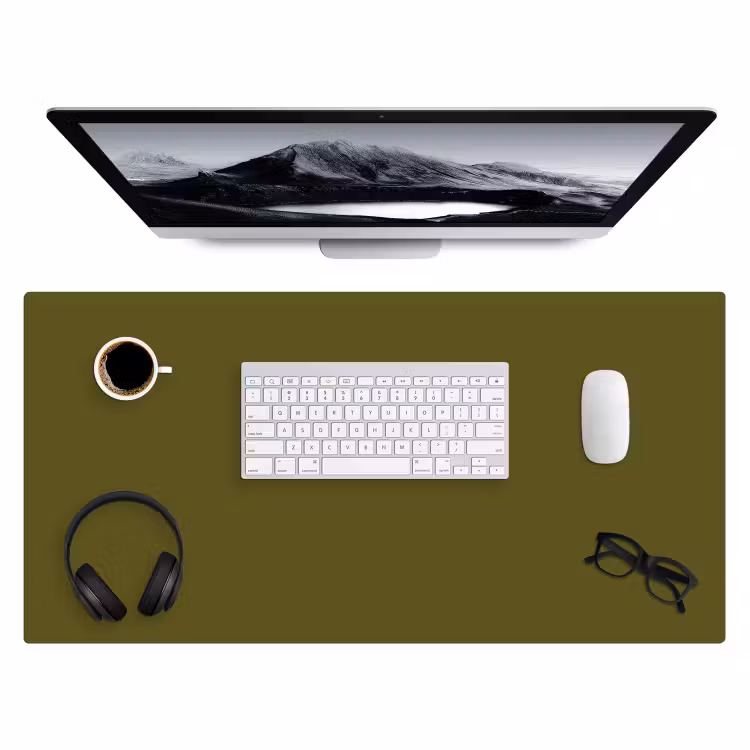Dark - Olive - Groen Muismat XXL klein 681 -3d
