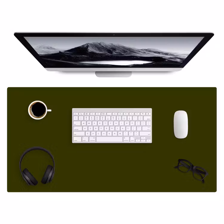 Dark - Olive - Groen Muismat XXL klein 681 -3d