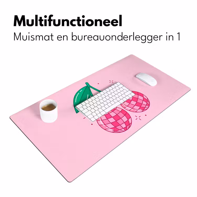 Decoratie - Disco-bal - Feest - Roze Muismat XXL klein -sfeer4