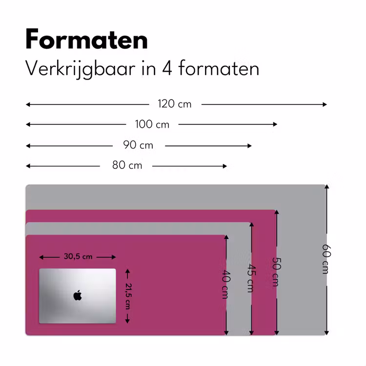 Deep - Magenta - Paars Muismat XXL klein 681 -sfeer5