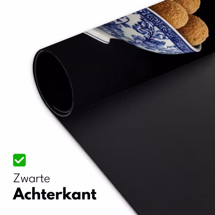 Delfts blauw - Bitterballen - Holland - Schaal Muismat XXL klein -sfeer2