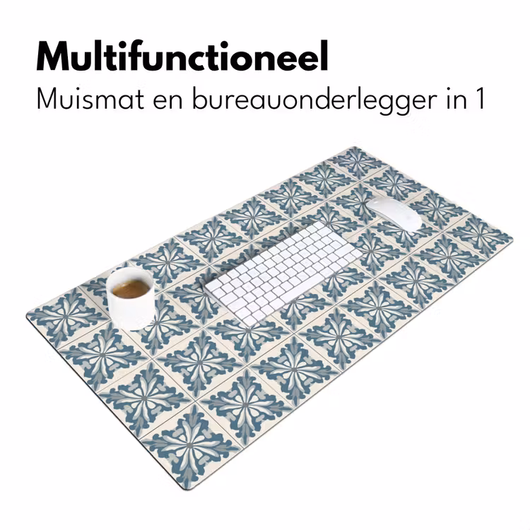 Dessin - Tegel - Blauw Muismat XXL klein 681 -sfeer4