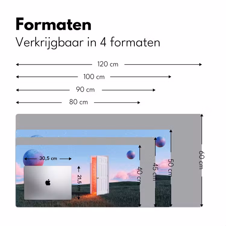 Bureau onderlegger - Deur - Fantasie - Ruimte - Deur - Fantasie - Ruimte Muismat XXL klein