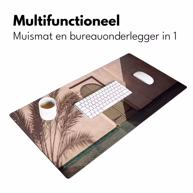 Deur - Hout - Architectuur - Groen - Rustiek Muismat XXL klein -sfeer4