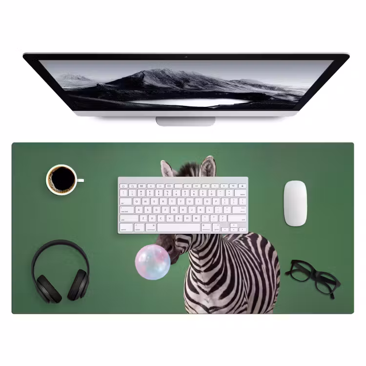 Dier - Bril - Bel - Modern - Groen Muismat XXL klein -3d