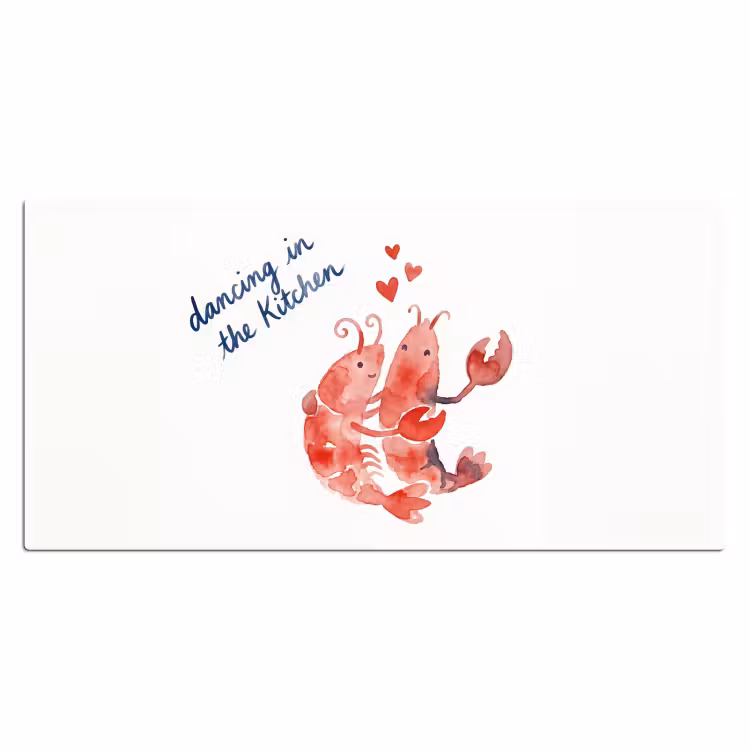 Dier - Dans - Liefde - Waterverf - Rood Muismat XXL klein -3d_leeg