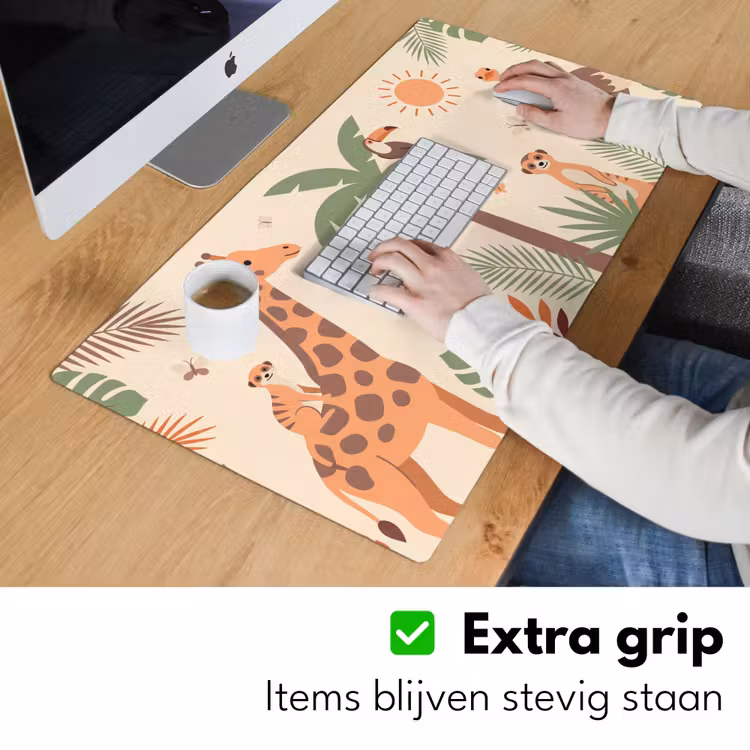 Dieren - Tropisch - Safari - Kleurrijk Muismat XXL klein -sfeer3