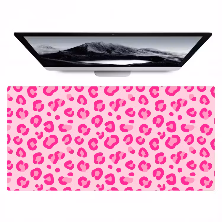 Dierenprint - Patroon - Abstract - Modern - Roze Muismat XXL klein -zzz3d