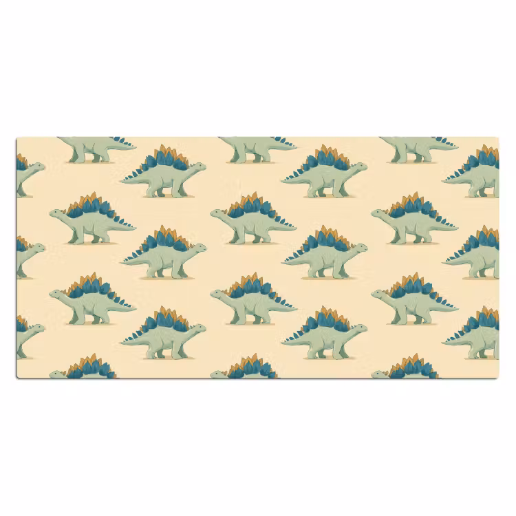 Dino - Patroon - Groen Muismat XXL klein 681 -3d_leeg