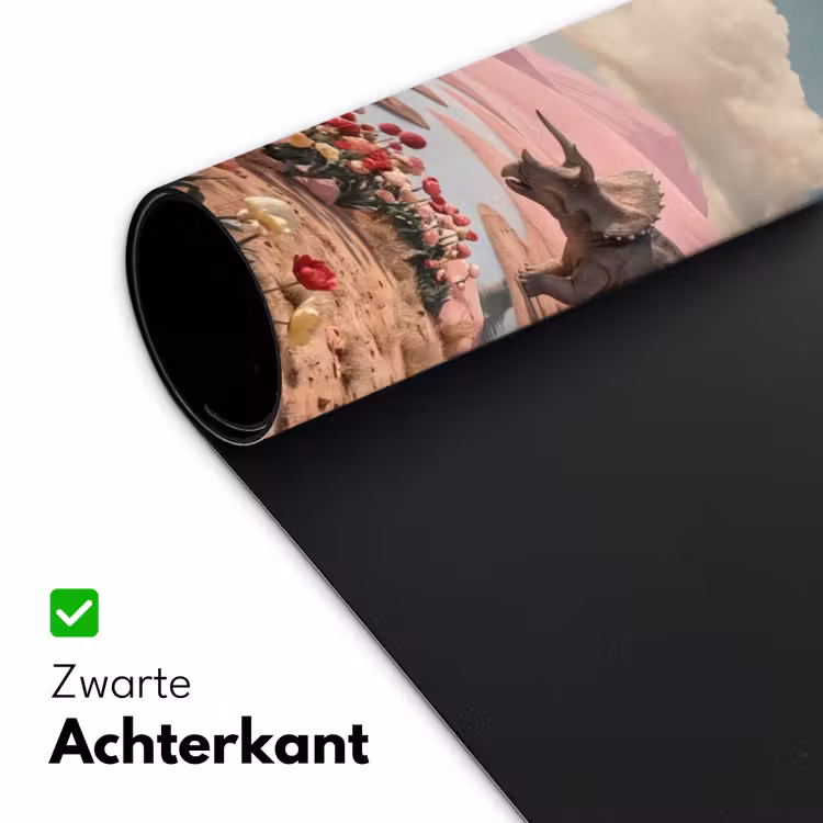 Bureau onderlegger - Dinosaurus - Roze - Landschap - Dinosaurus - Roze - Landschap Muismat XXL klein