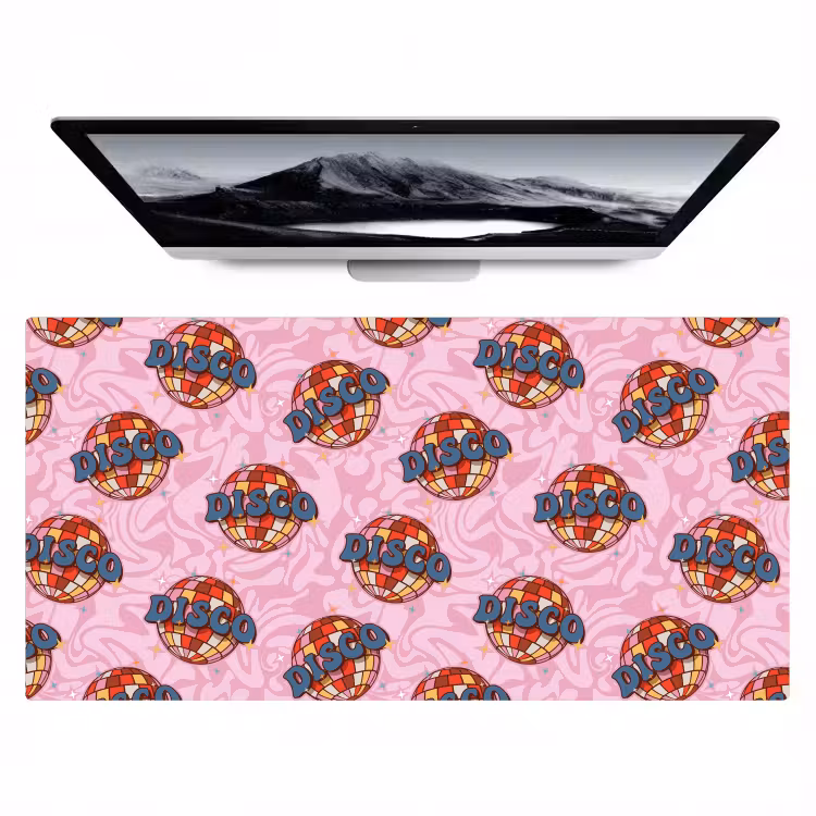 Disco - Bal - Patroon - Roze Muismat XXL klein 681 -zzz3d