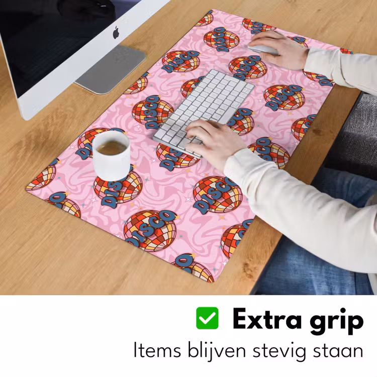Disco - Bal - Patroon - Roze Muismat XXL klein 681 -sfeer3