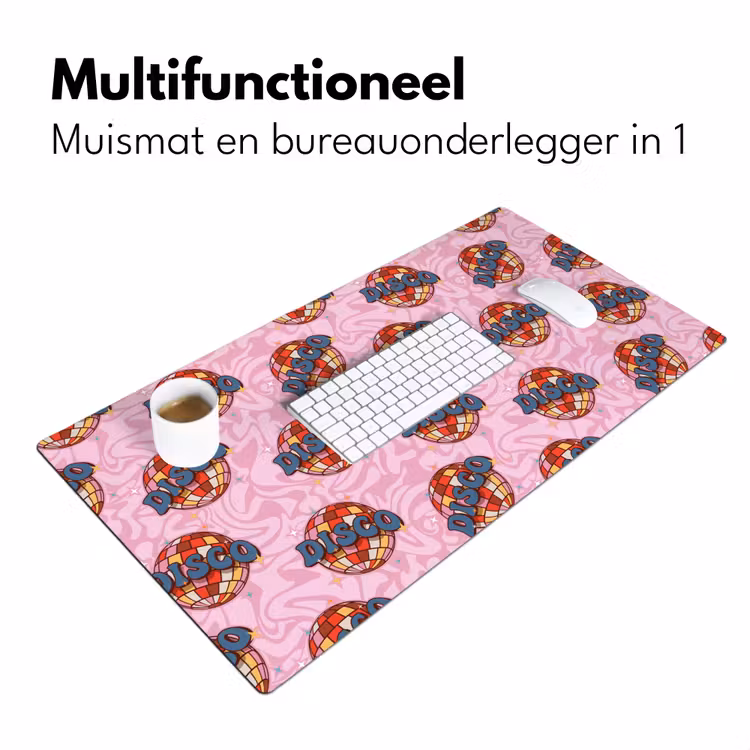 Disco - Bal - Patroon - Roze Muismat XXL klein 681 -sfeer4