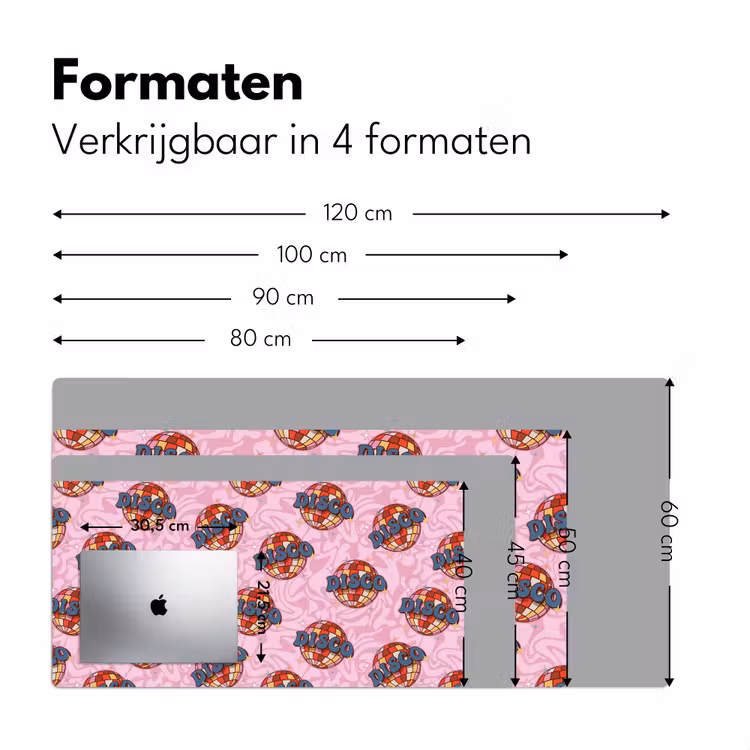 Disco - Bal - Patroon - Roze Muismat XXL klein 681 -sfeer5