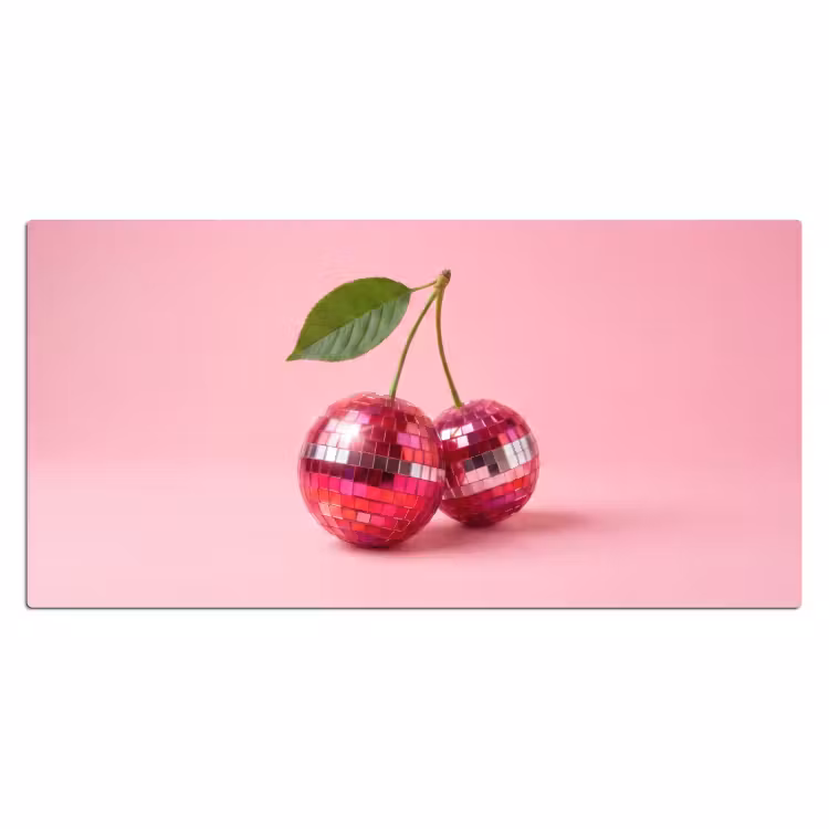 Disco - Kersen - Roze Muismat XXL klein -3d_leeg