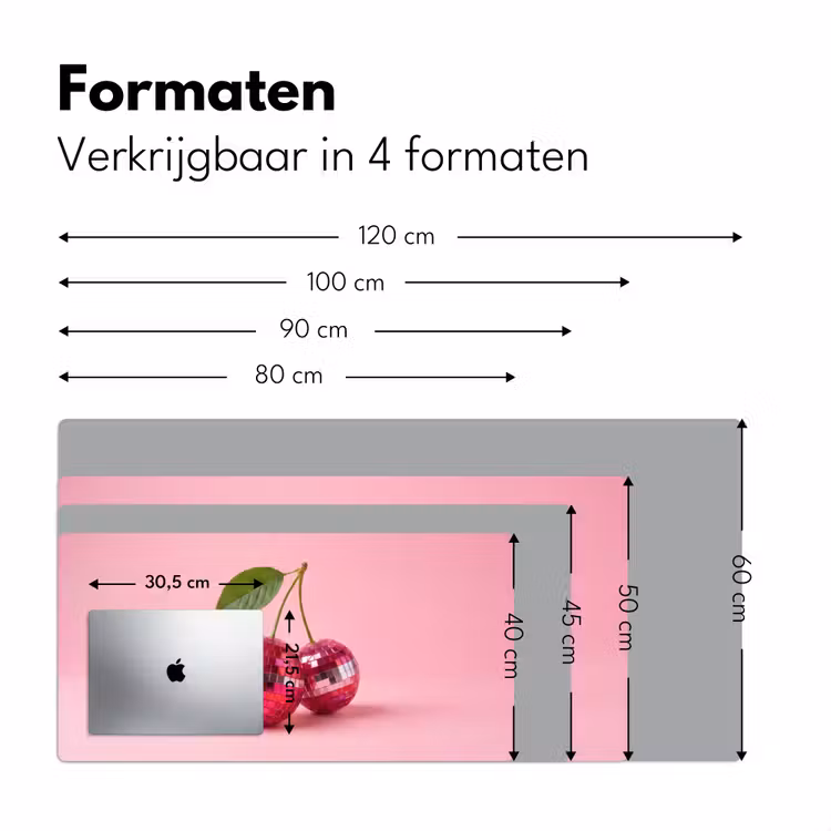 Disco - Kersen - Roze Muismat XXL klein -sfeer5