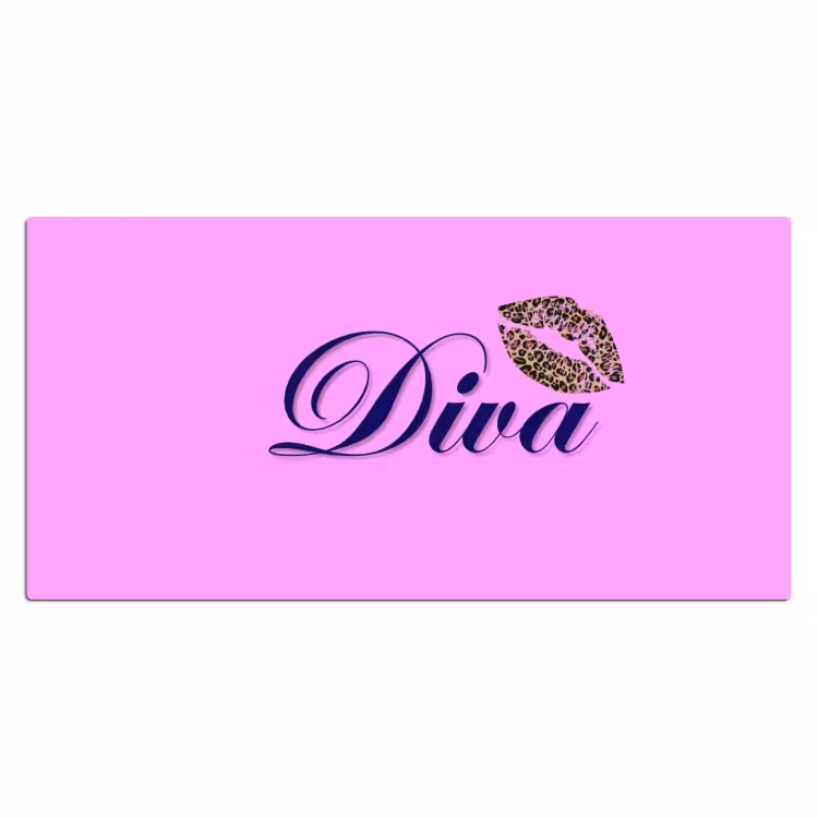 Diva - Lip - Panterprint - Roze Muismat XXL klein -3d_leeg