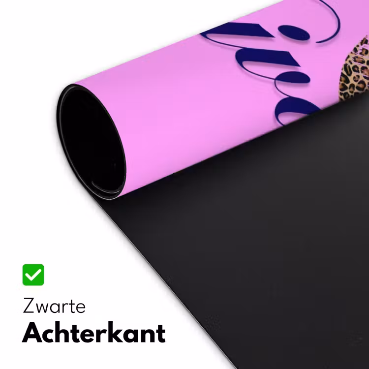 Diva - Lip - Panterprint - Roze Muismat XXL klein -sfeer2