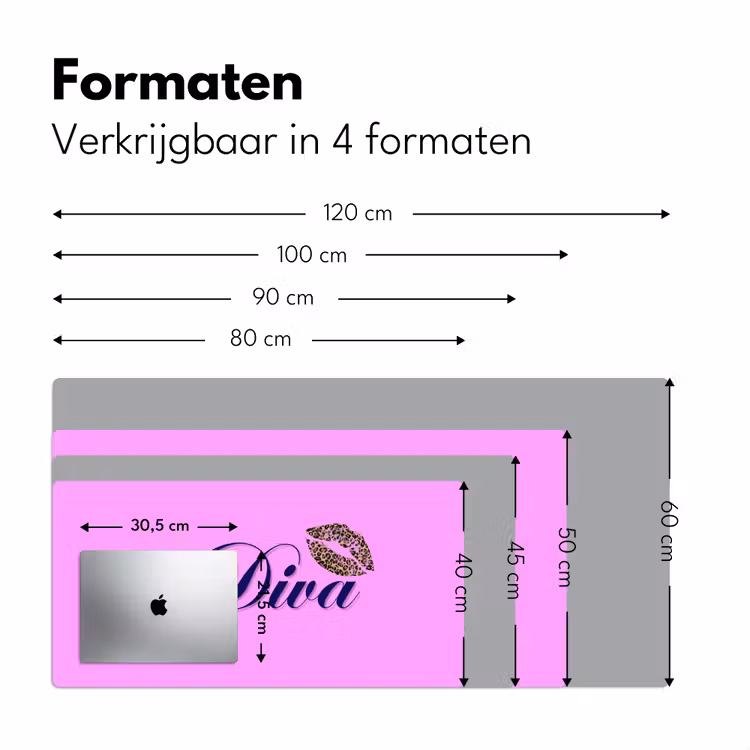 Diva - Lip - Panterprint - Roze Muismat XXL klein -sfeer5