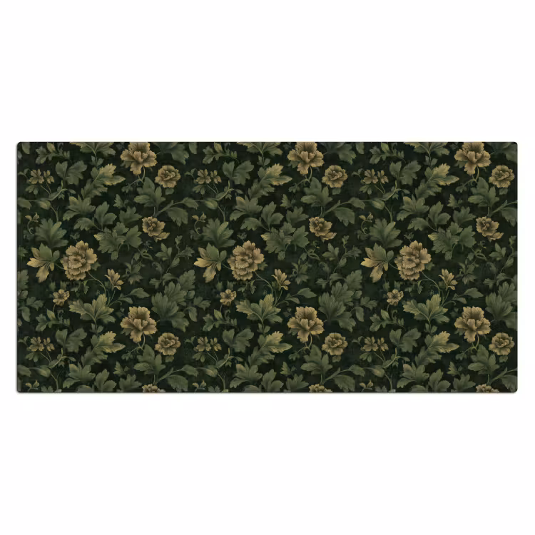 Donker - Groen - Goud - Botanisch Muismat XXL klein 681 -3d_leeg