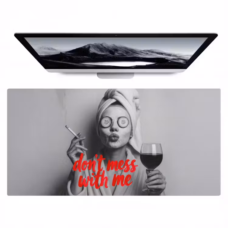 Don't mess with me - Wijn - Vrouw - Sigaret Muismat XXL klein -zzz3d