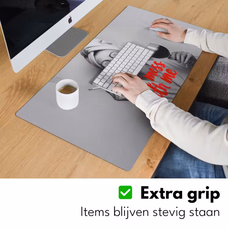 Don't mess with me - Wijn - Vrouw - Sigaret Muismat XXL klein -sfeer3