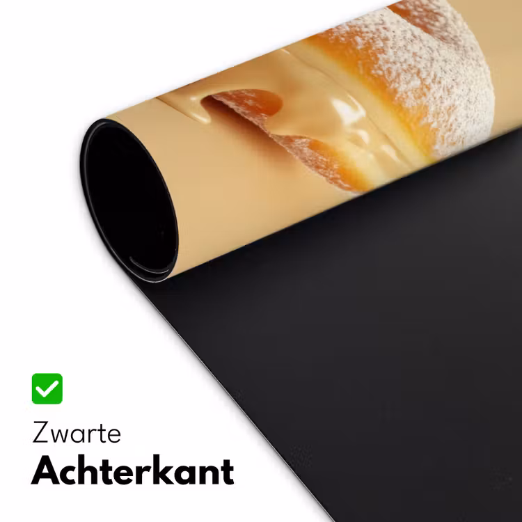 Donut - Romig - Poedersuiker - Beige Muismat XXL klein -sfeer2