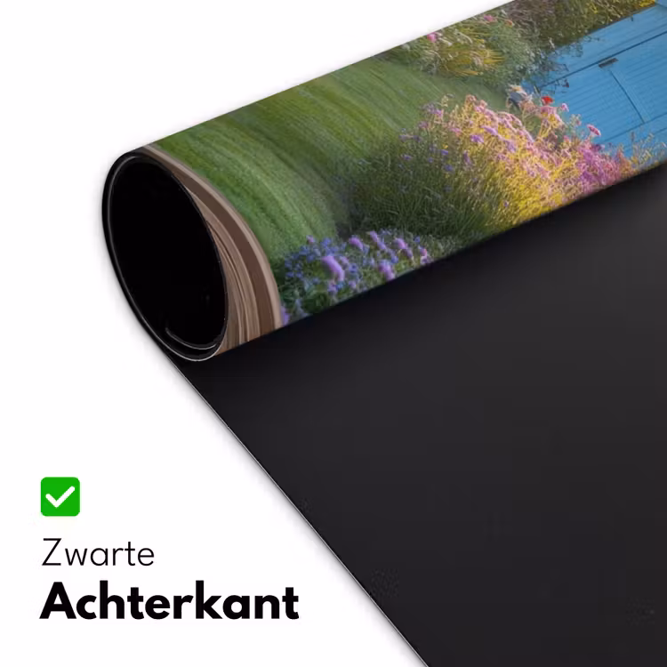 Doorkijk - Bloemen - Raam - Natuur Muismat XXL klein -sfeer2