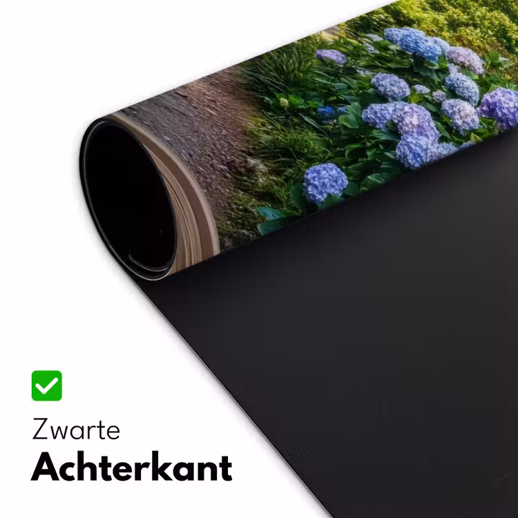 Doorkijk - Hortensia - Pad - Natuur Muismat XXL klein -sfeer2