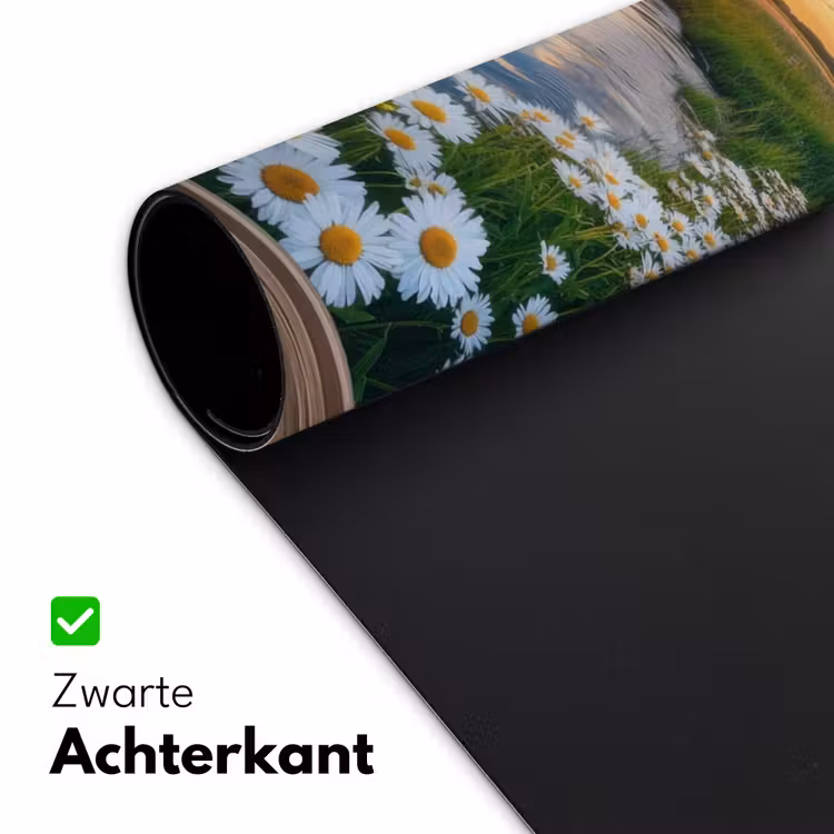 Doorkijk - Landschap - Raam - Water - Zonsondergang Muismat XXL klein -sfeer2
