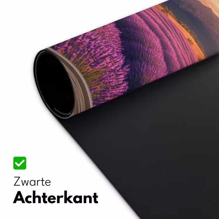 Doorkijk - Lavendel - Landschap - Bloemen - Paars Muismat XXL klein -sfeer2