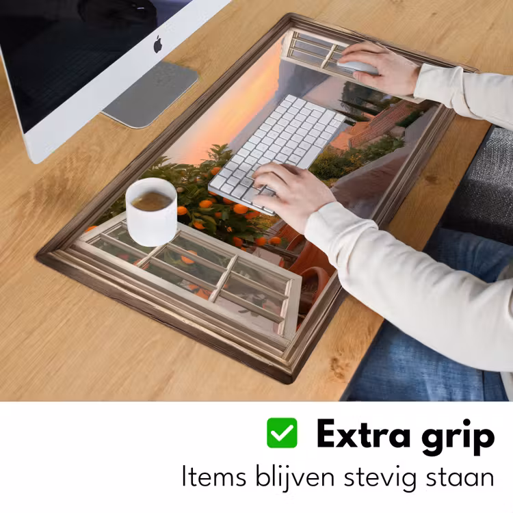 Doorkijk - Uitzicht - Meer - Landschap Muismat XXL klein -sfeer3