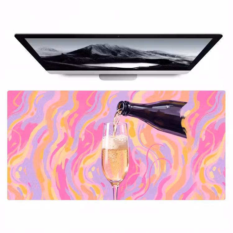 Drank - Inschenken - Feest - Abstract - Roze Muismat XXL klein -zzz3d
