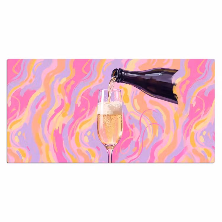 Drank - Inschenken - Feest - Abstract - Roze Muismat XXL klein -3d_leeg