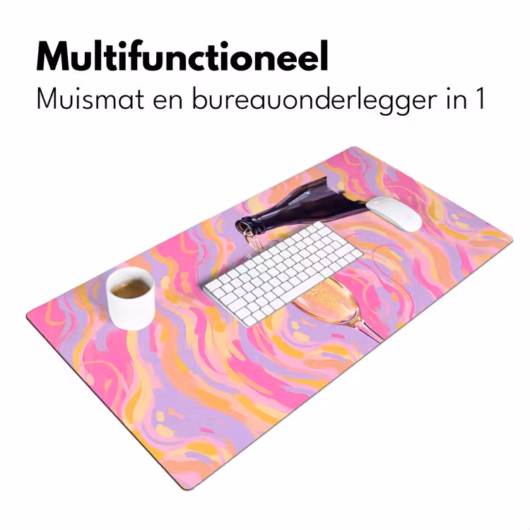 Drank - Inschenken - Feest - Abstract - Roze Muismat XXL klein -sfeer4