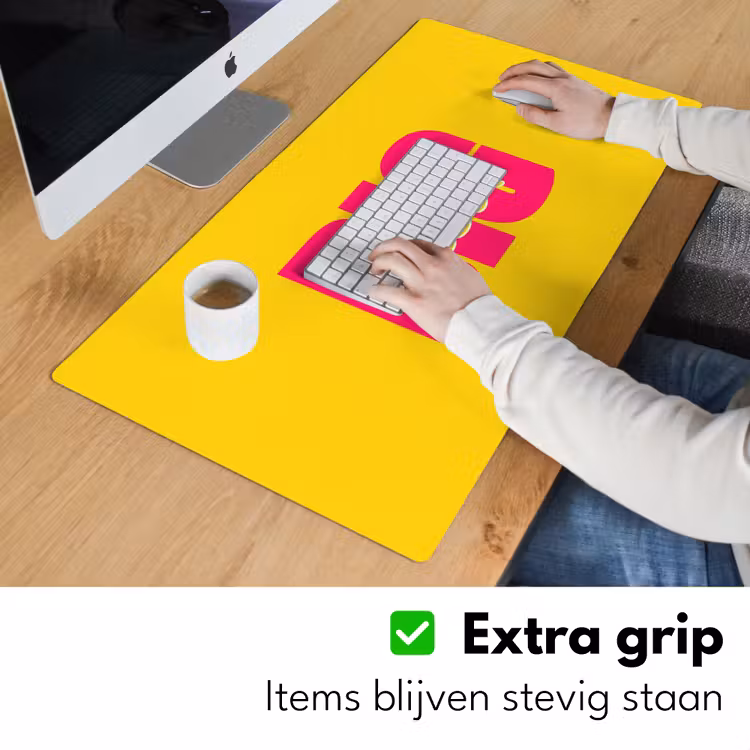 Dream big - Geel - Roze Muismat XXL klein -sfeer3
