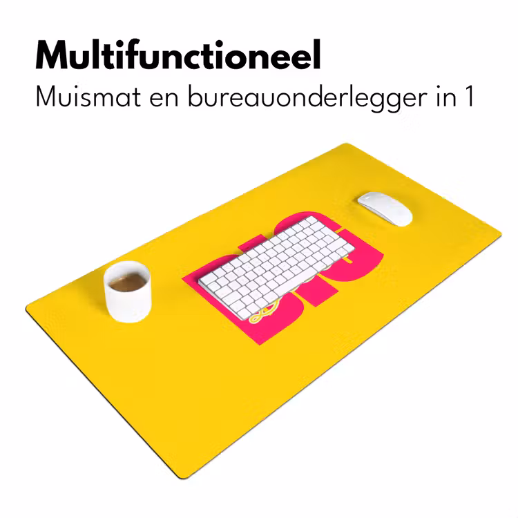 Dream big - Geel - Roze Muismat XXL klein -sfeer4