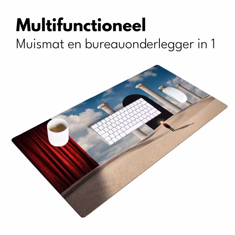 Bureau onderlegger - Droom - Woestijn - Oog - Droom - Woestijn - Oog Muismat XXL klein